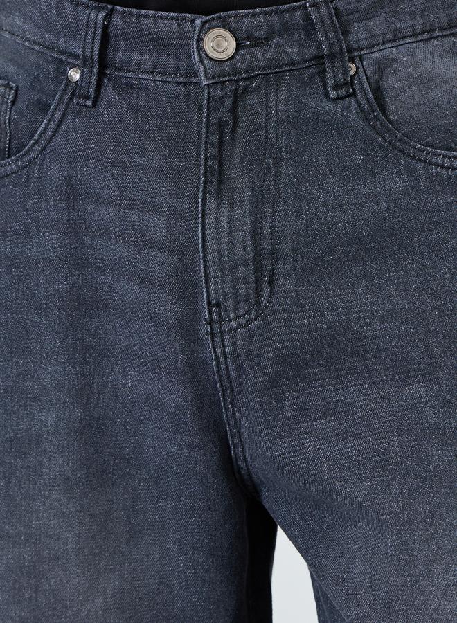 Styli Men Charcoal Wash Baggy Fit Jeans - Image 2